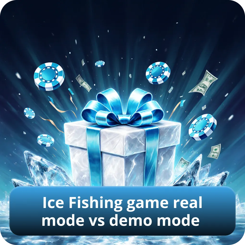 Ice Fishing game real mode vs demo mode